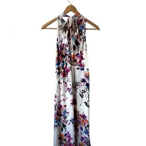 Staccato Maxi Halter Floral Abstract Dress